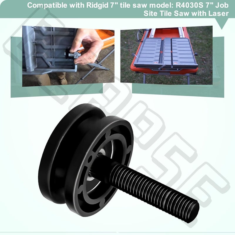 BERPSE 305784005 305784001 Tile Saw Roller Assembly for Ridgid 7" Tile Saw and Ryobi DT180EVO Saw, Fits Models R4030, R4030S, R4031, R4031S, R40311 - Replaces 089041054704 306784001 524820001 - Image 5